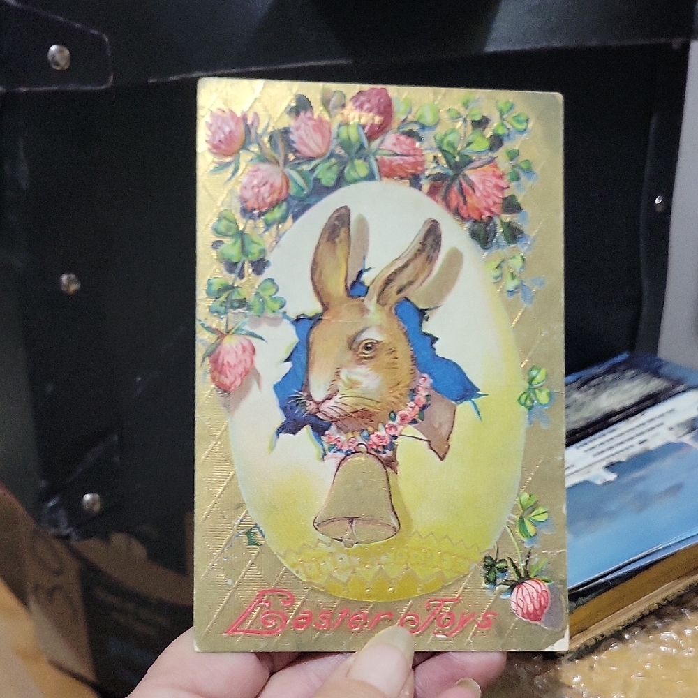 Charming Easter Rabbit Greetings Postcards - Picture 2 of 5